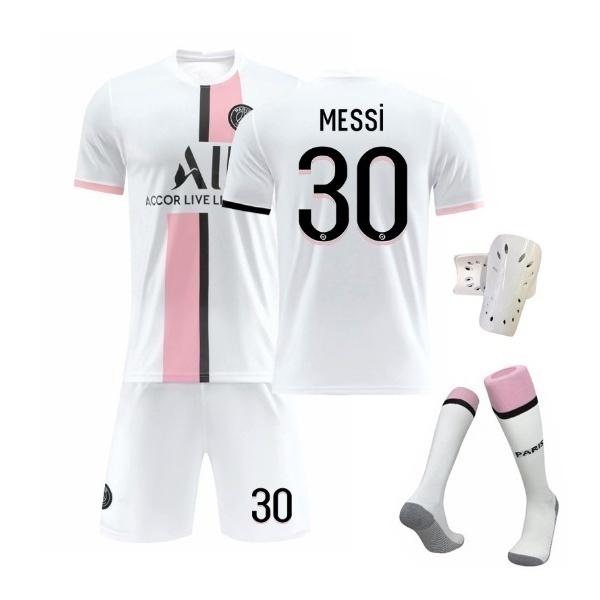 fotbollsset fotbollströja messi med fotbollsstrumpor och benskyd Vuxen S