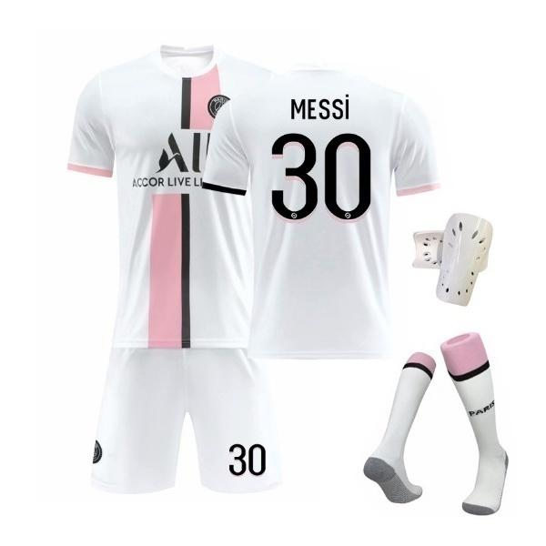 jalkapallosetti jalkapallopaita messi, jossa jalkapallosukat ja jalkasuojat lapset 16