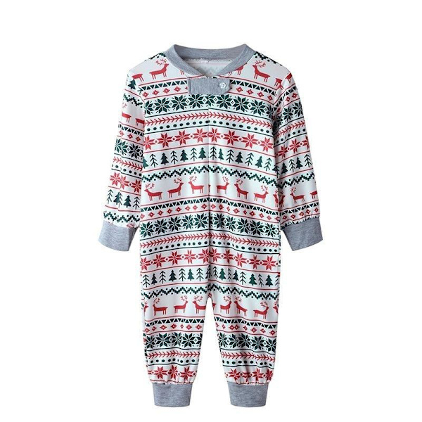 julkläder julpyjamas familj pyjamasbyxor jultröja pyjamas set mamma 2XL