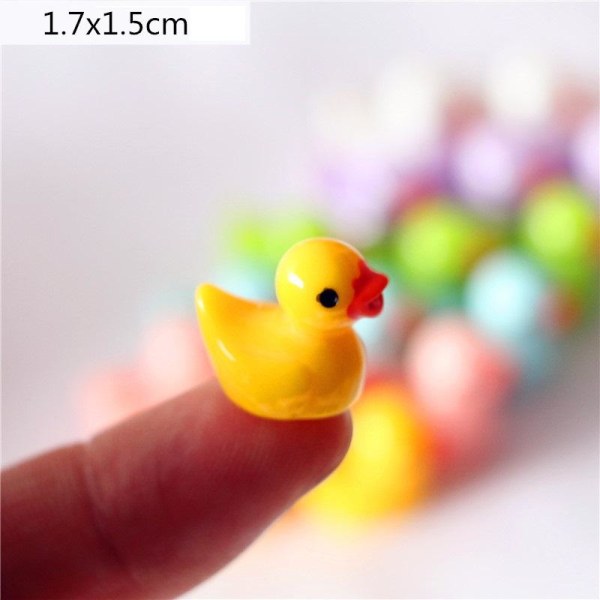 Mini ducks mini små ankor gummianka gul anka Miniatyr djur 50/10 50st Slumpmässig färg