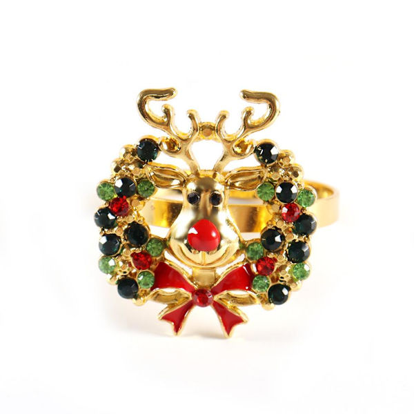 Servietringe Jul Thanksgiving Holidays Julepynt Julepynt ca 6 stk / elg 1