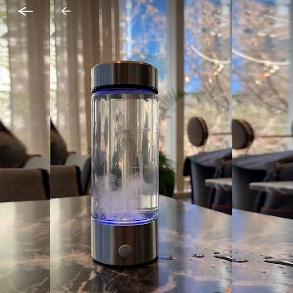 Vannionisator 420 ml vannflaske svart