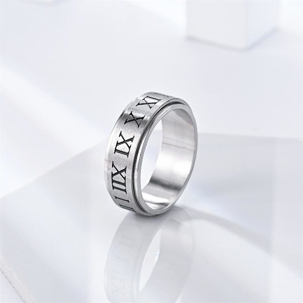 Afslappende tankegang - Stresslindring og angstfrigivende Ring 8mm stålmaling nr. 9