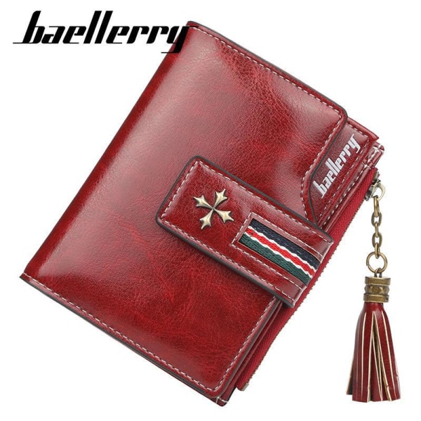 Baellerry Fashion Women Wallet Nahkaiset tupsut Lyhyet höyrylompakot ruskea 12,5 cm * 10 cm * 3 cm