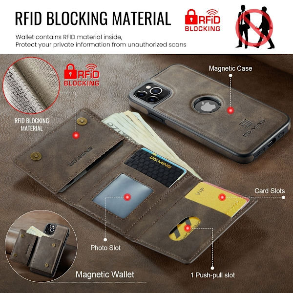 (Til iPhone 12 / iPhone 12 Pro) DG.MING M6 Serien Magnetisk Plå sort