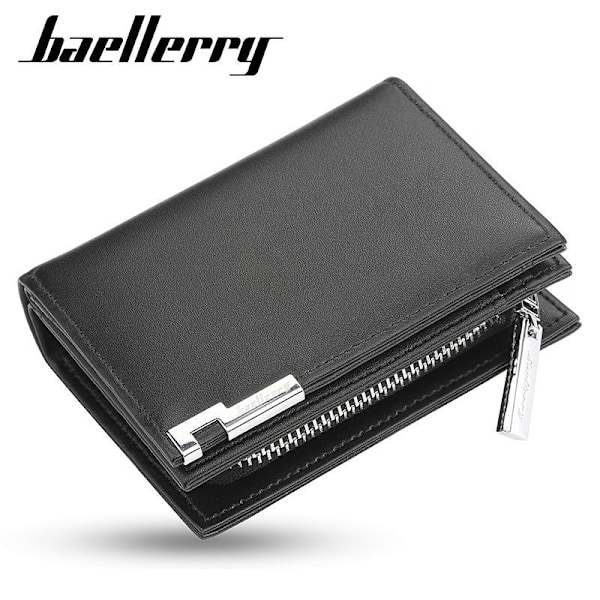 Baellerry Slim Plånbok för män Mode RFID-korthållare med stor ka mörkbrun