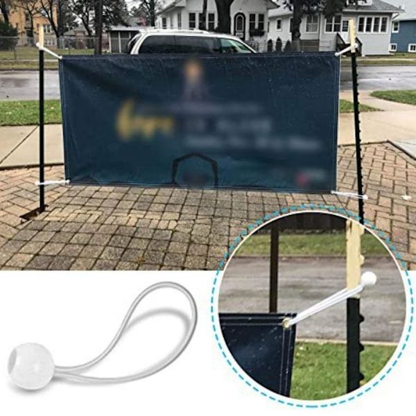 30 stk. bungee-snore bungee-reb med spænde sort / hvid hvid 10 cm