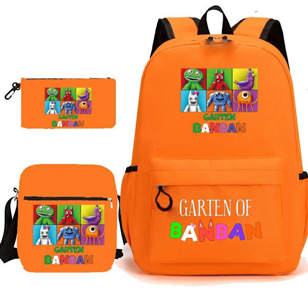Garten of banban ryggsekk pennal skulderreim poser pakke (3stk) oransje 5