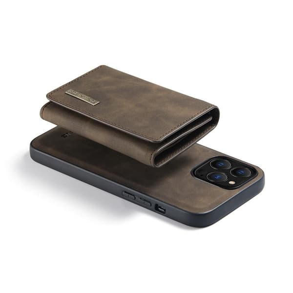 (For iPhone 12 Pro Max) DG.MING M1 Serien Avtakbart Lommebokdeksel kaki