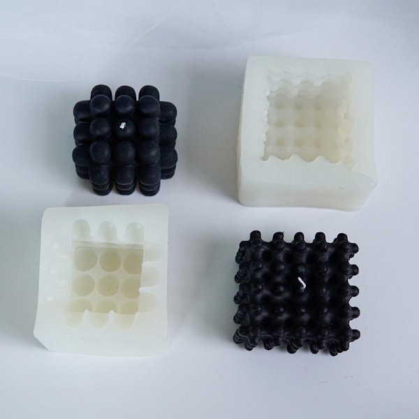 lysforme lys stearinlys gør-det-selv-forme i silikoneform br-418 rubiks terning