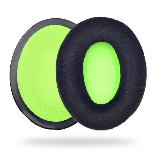 øreputer hodetelefonputer pads for Razer KAIRA X / Pro XBOX svart/grønt stoff