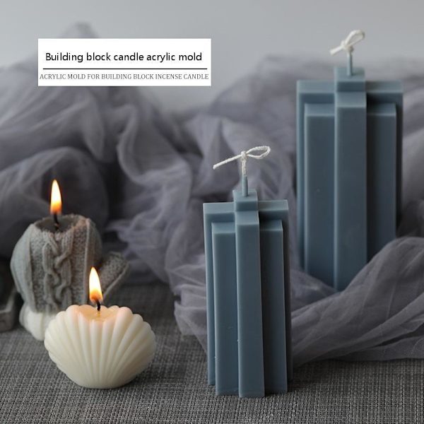 ljusformar ljus stearinljus DIY gjutformar i silikonform YKE5506 liten byggsten