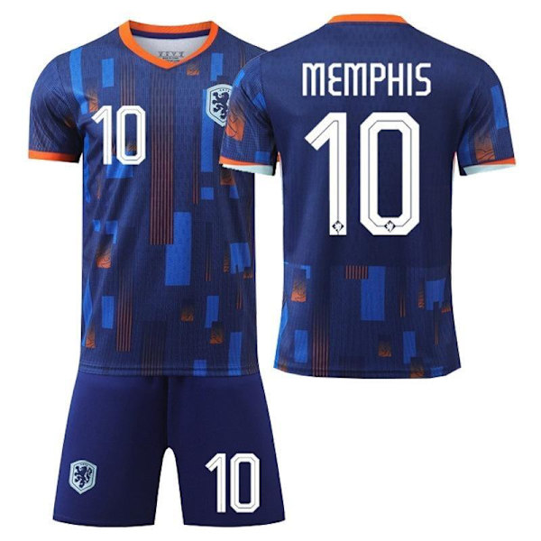 Alankomaiden vieras #10 Memphis jalkapallopaita ja shorts setti - lapset #M