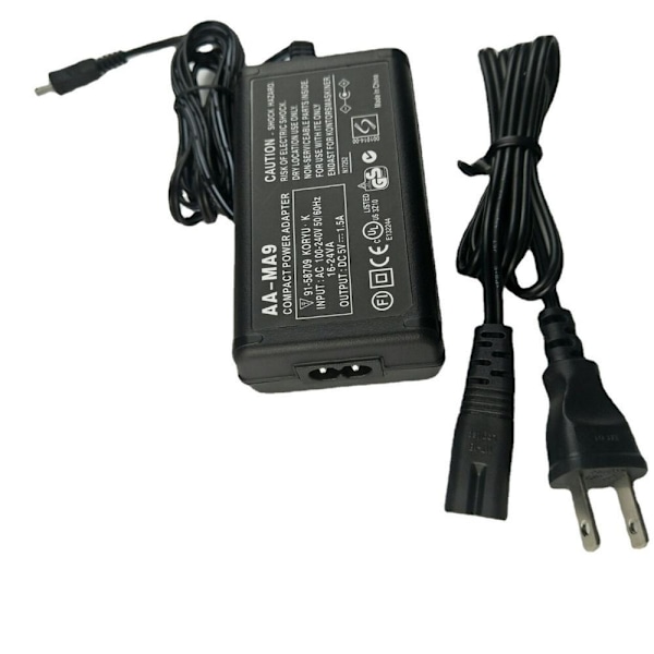 Samsung DV-kameraoplader AA-MA9 netadapter til kameraer i HMX-serien sort AA-MA9