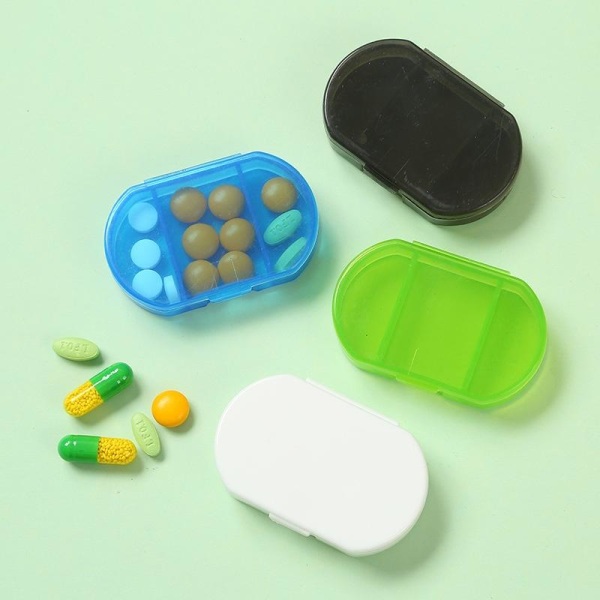 dosett pilleboks medisinboks pilledosesett 3 rom grønn