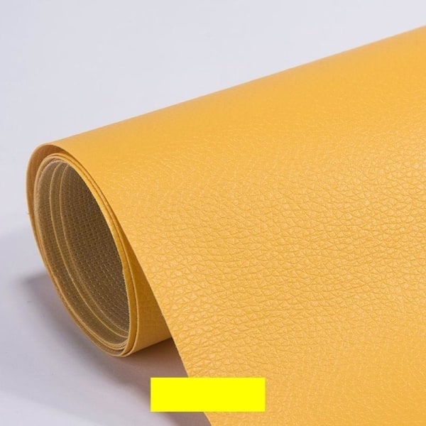 læder reparation selvklæbende læder læder reparation fix gul 100*137 cm 1 stk