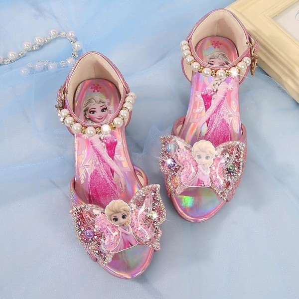 prinsessakengät elsa kengät lasten juhlakengät pinkki 16 cm / koko 24