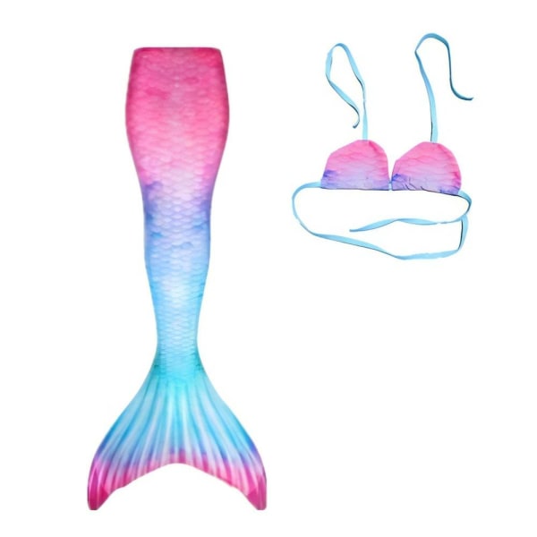 havfrue badetøj monofin havfrue fin børn havfruer topnederdel (uden monofin) f m (kropshøjde 110-120 cm)