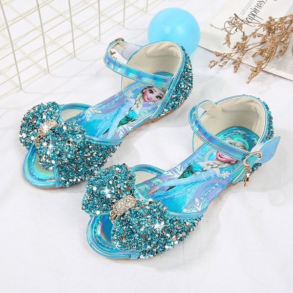 prinsesskor elsa skor barn festskor silverfärgad 19cm / size29