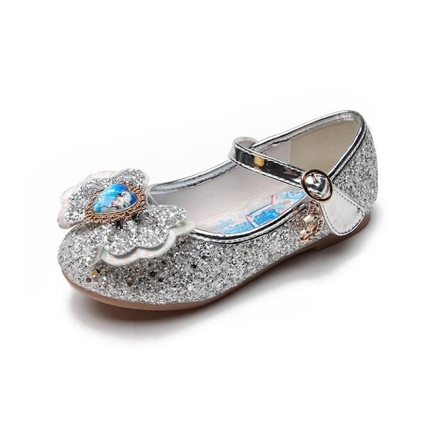 elsa Princess lasten kengät hopeanvärisillä paljeteilla 19 cm / koko 31