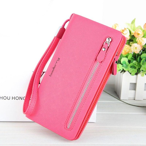 Brand Designer Wallet Women Long Wallets Women Multifunction Car Röd
