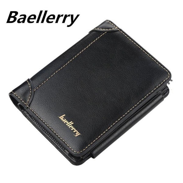 Baellerry Wallet Herremode Bifold Stilfuld tegnebog Slim Inkluderer I sort