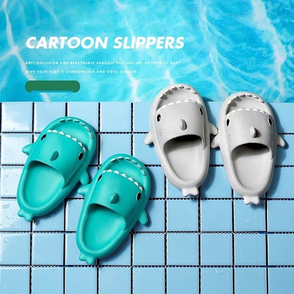 tofflor haj shark tofflor shark slides barntofflor rosa 210 (insida 21cm)