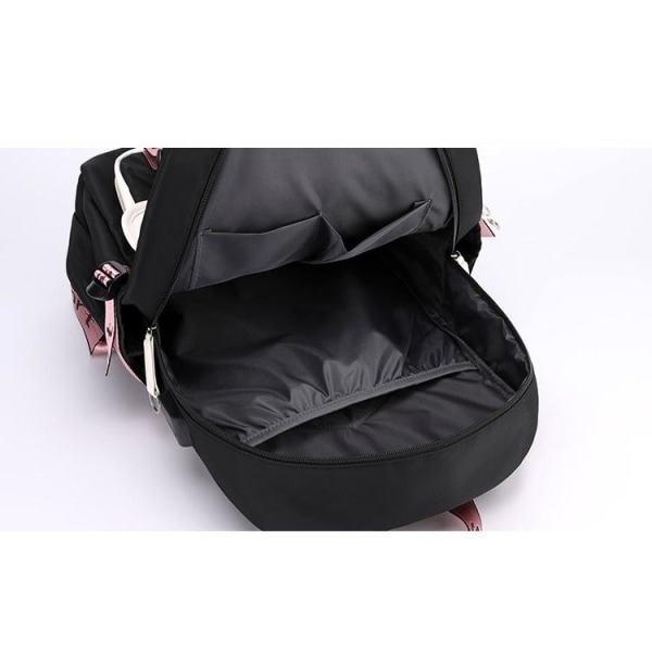 stitch rygsæk børn rygsække rygsæk med USB stik 1stk sort og hvid