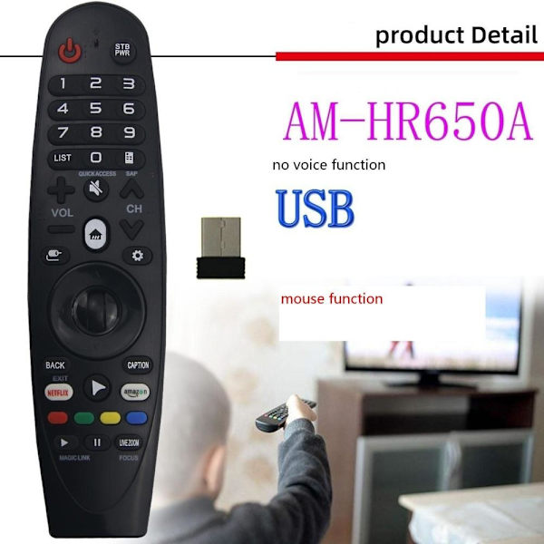 kaukosäätimen korvaava kaukosäädin LG AN-MR650A 650 MR600 G MR1:lle rm-g3900a ilman usb:tä