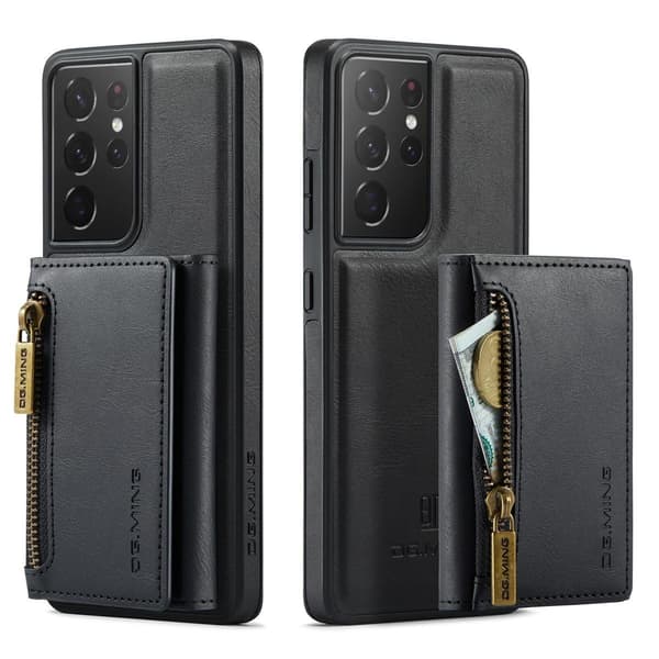 (iPhone 12 / iPhone 12 Pro) DG.MING M5 -sarjan irrotettava lompakko musta