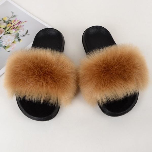 fluffiga fuskpäls sliders tofflor päls 42-43