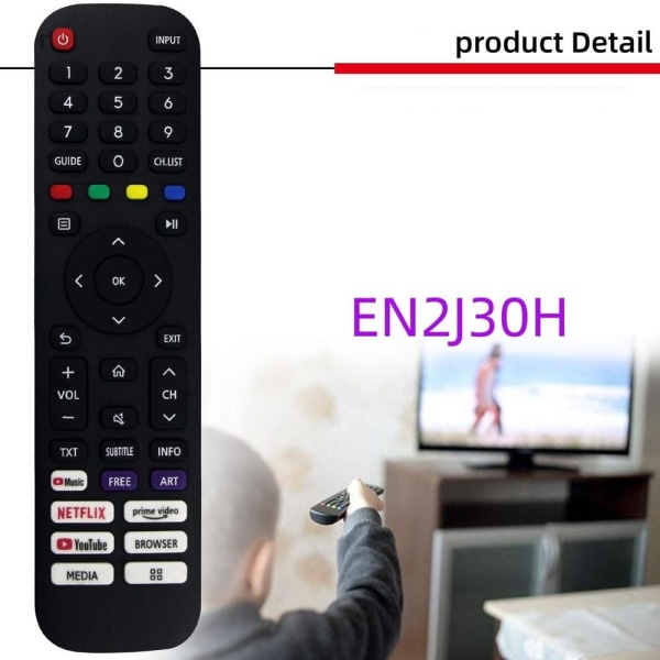 fjärrkontroll ersättning remote för Hisense VIDAA EN2I30H EN2130 EN2J30H