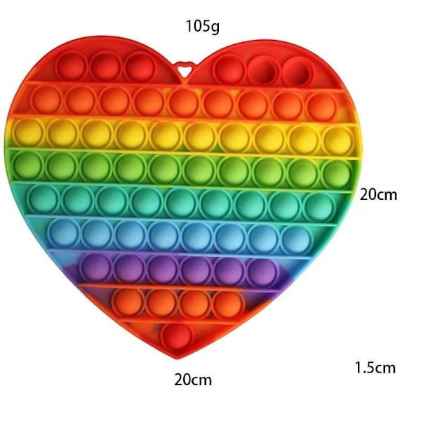 fidget toys pop it leksak sensory regnbåge 20cm