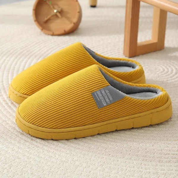 mjuktofflor morgontofflor tofflorna faux fur tofflor gul 36-37 (insida 24cm)