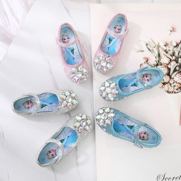 prinsessa elsa skor barn festskor flicka blå 15.5cm / size24