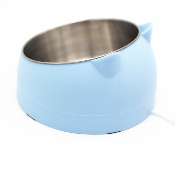 Lämmitetty lemmikkieläinkulho ruokakulho kissan kulho koiran kulhot vesikulho dju sininen 1 lämmitystoiminnolla