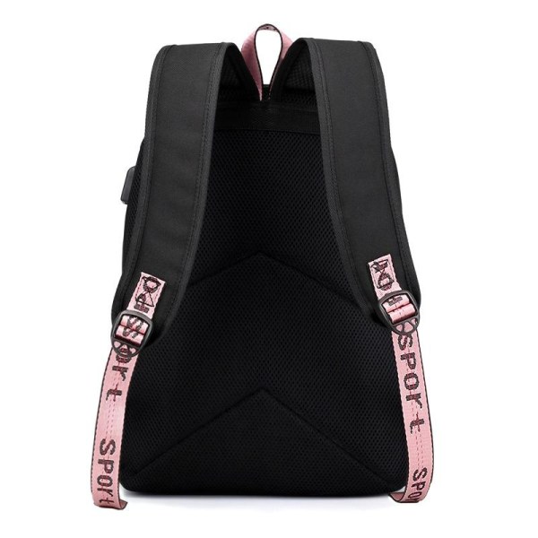 Billie Eilish ryggsäck barn ryggsäckar ryggväska med USB uttag 1 svart