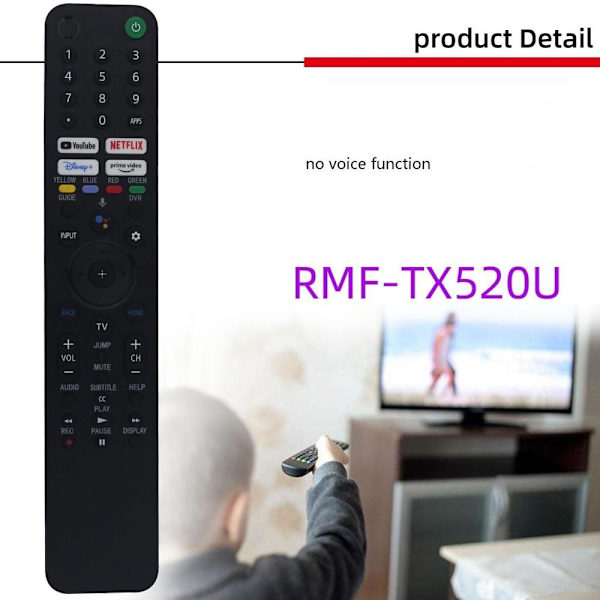 fjärrkontroll ersättning remote för Sony RMF-TX520U TX520P TX520 RMF-TX621E voice
