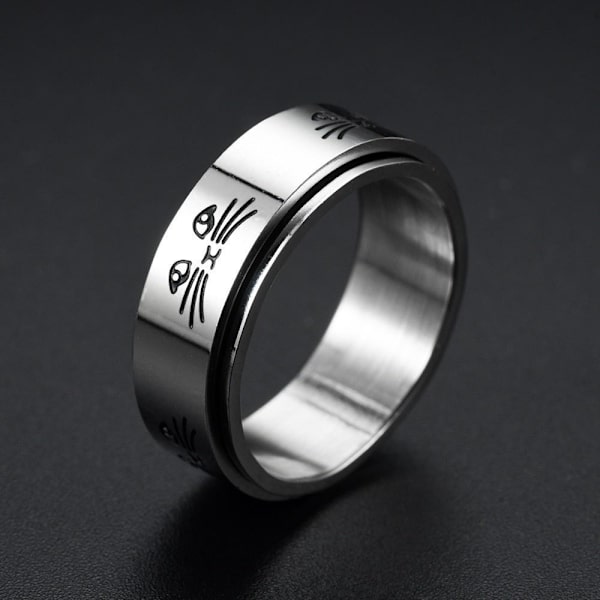 antistress spinner roterande fidget ring ringar Size8/18.2mm