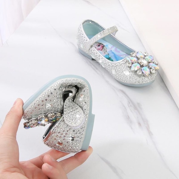 prinsessa elsa skor barn festskor flicka blå 15.5cm / size24