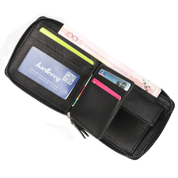 Baellerry pung herre kort pung Cross Money Clip Retro flash sort