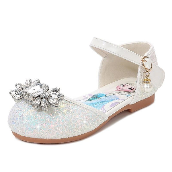 prinsessa elsa skor barn festskor flicka silverfärgad 19.5cm / size31