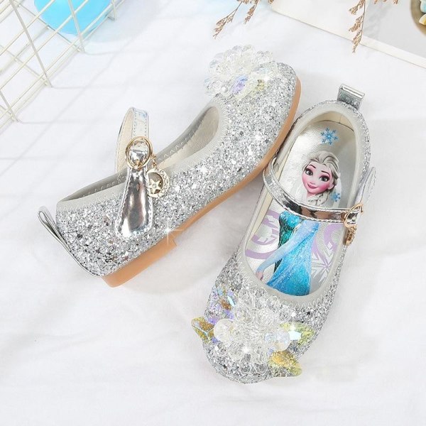 prinsesskor elsa skor barn festskor silverfärgad 17.5cm / size28