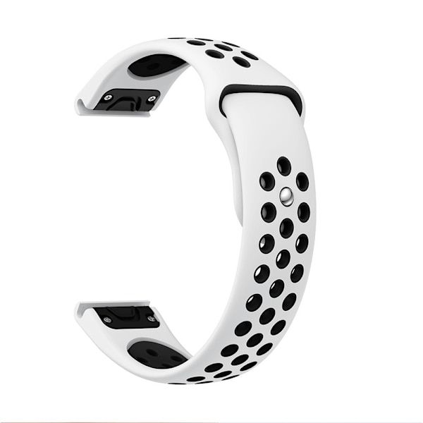 armbånd silikone Garmin fenix 7pro/6 fenix 5 hvid sort