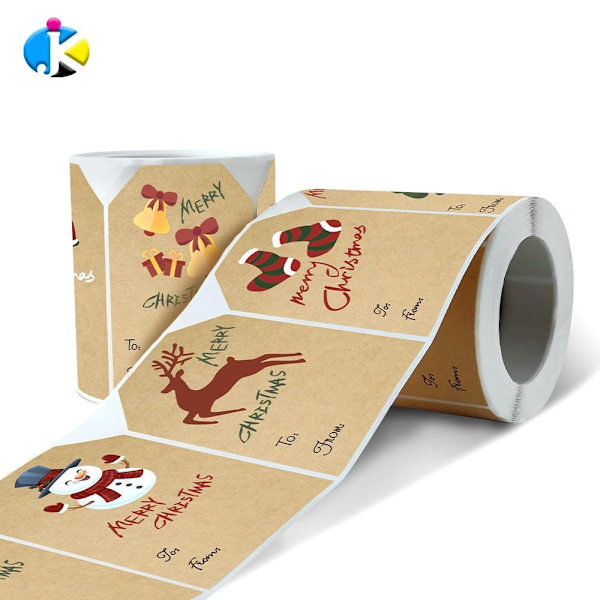 Selvklæbende etiketter juleetiketter klistermærker navneetiketter stil 1 75x50 mm