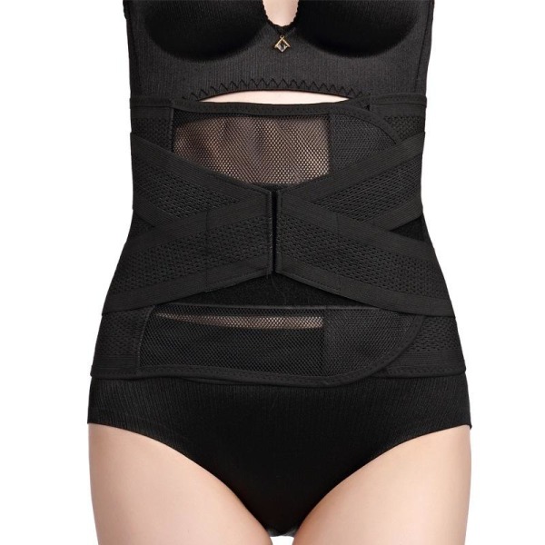 waist trainer korsett mage bälte svart One Size