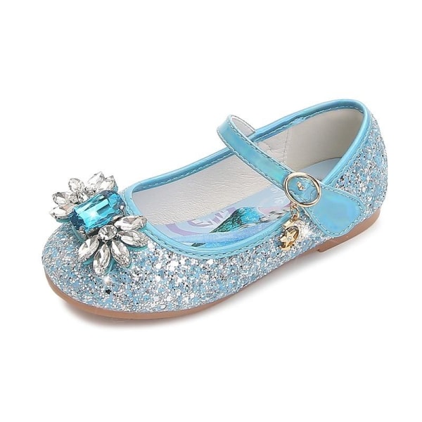 prinsesskor elsa skor barn festskor blå 16cm / size25