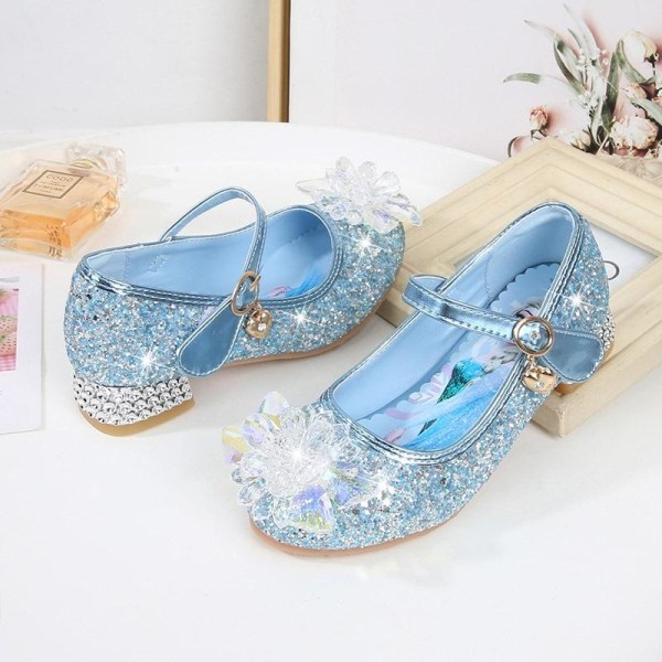 prinsesskor elsa skor barn festskor blå 22cm / size36