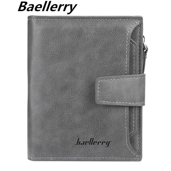 Baellerry Mens Multi Pockets Wallet RFID Safe Card Blocking ID P Grå