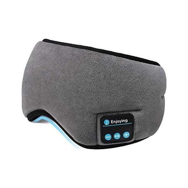 Ögonmask hörlurar sovhörlurar sömnhörlurar music eyemask trådlös 2st Grå